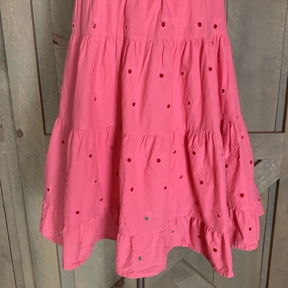 Simply Southern coral pink pineapple eyelet mini dress / tunic Size Medium - Picture 8 of 12
